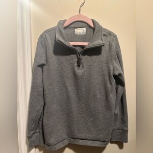 Crewcuts (J. Crew Kids) Size 6-7 Gray 1/4 Zip Cotton Long Sleeve Pullover